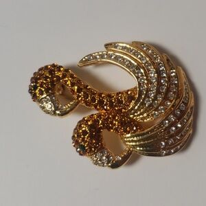 Vintage Flamingo Gold Colored Brooch Pin (3 For $20 SALE)